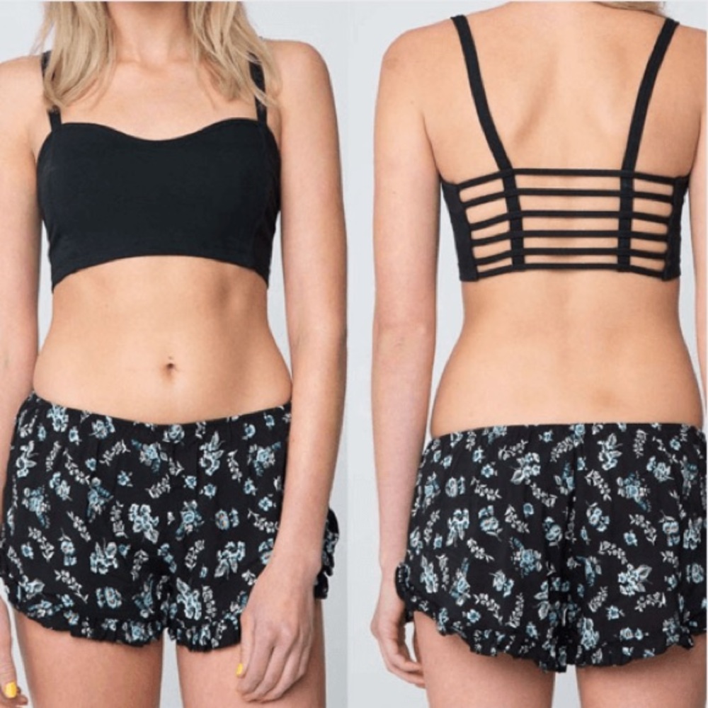 Bustier Cropped Top Spaghetti Strap Bralette